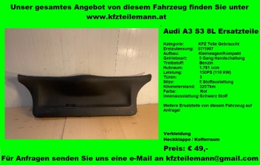 Verkleidung Heckklappe Audi A3 8L S3